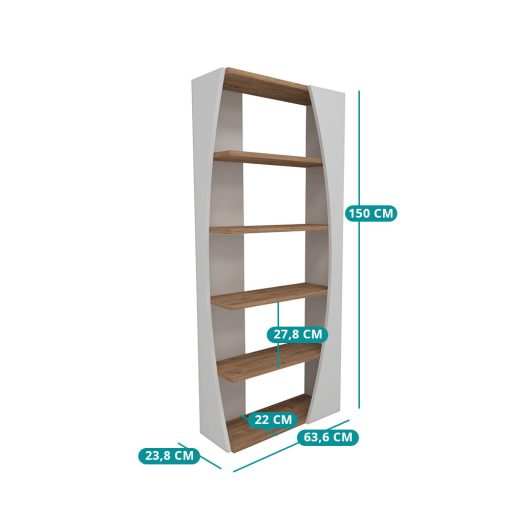 Raft 150x63.6x23.8 cm, Pin Atlantic-Alb