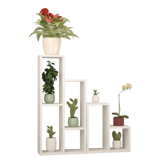 Set de suporturi pentru flori, Alb