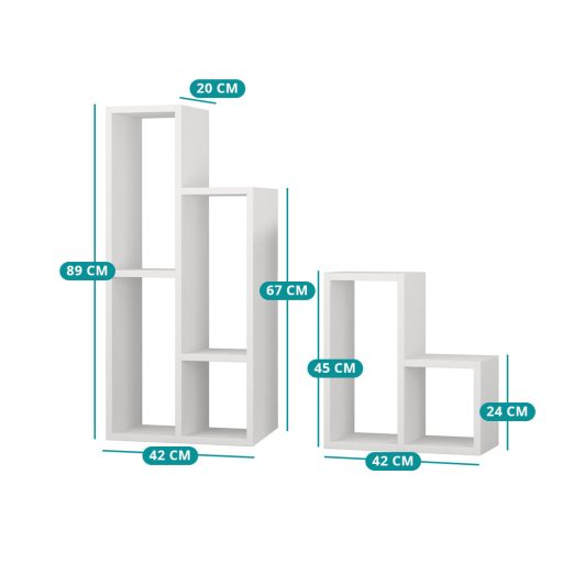 Set de suporturi pentru flori, Alb
