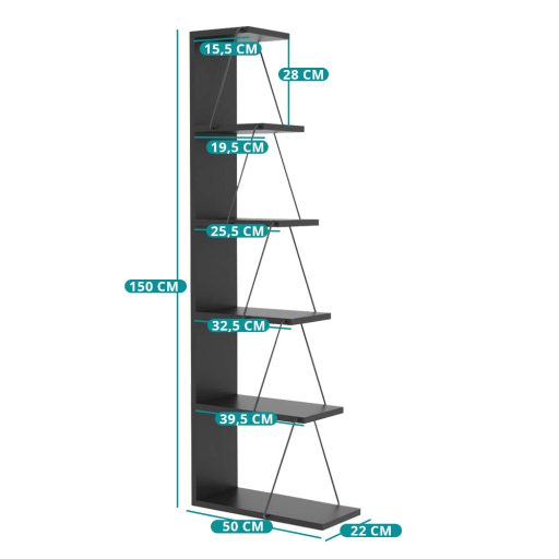 Raft 150x50x22, antracit