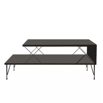 Masă de cafea cu picioare metalice 100x40x50cm, Antracit