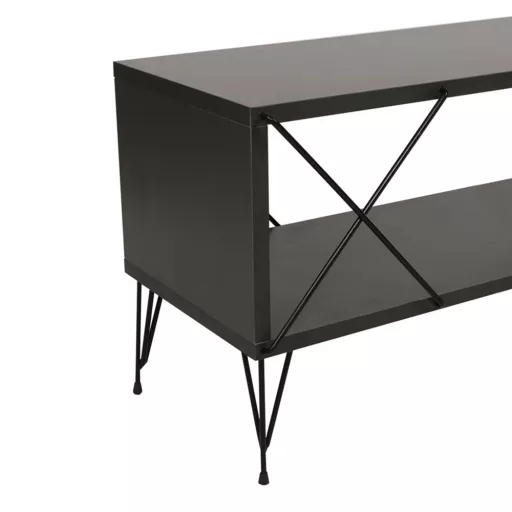 Masă de cafea cu picioare metalice 100x40x50cm, Antracit