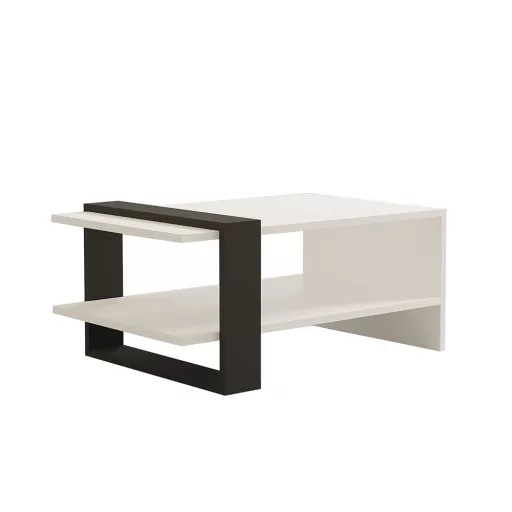 Masa de cafea 80x35x55cm, Antracit-Alb
