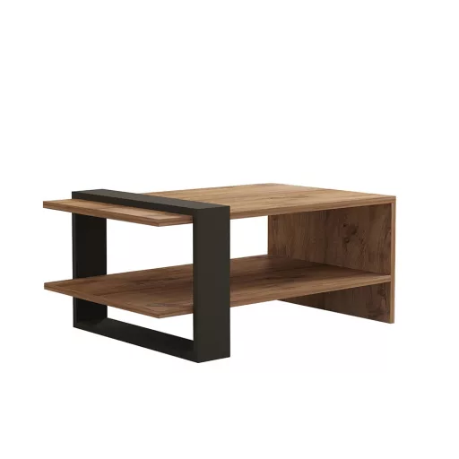 Masa de cafe 80x35x55cm, Stejar-Antracit