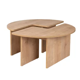 Masă de cafea rotundă 90x41cm, Stejar