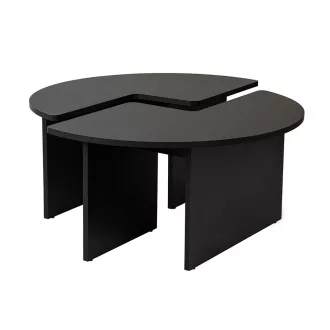 Masă de cafea rotundă 90x41cm, Neagră