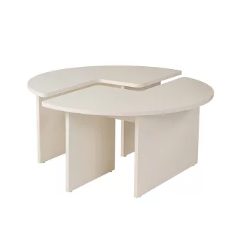Masă de Cafea Rotundă 90x41cm, Alb