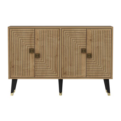 Dulap de depozitare 120x80x30cm Stejar-Auriu