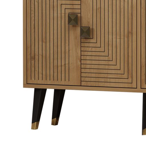 Dulap de depozitare 120x80x30cm Stejar-Auriu