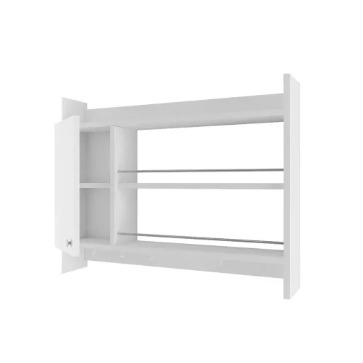 Raft de perete pentru bucătărie 85x15x65cm, Alb