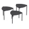 Set de mese de cafea 3 piese, antracit
