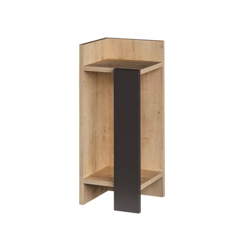 Noptiera Stângă 60x25x27cm Antracit-Stejar