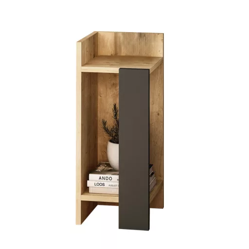 Noptiera Stângă 60x25x27cm Antracit-Stejar