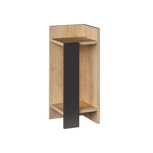 Noptiere Dreapta 60x25x27cm Antracit-Stejar