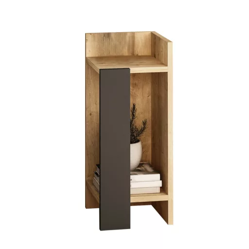 Noptiere Dreapta 60x25x27cm Antracit-Stejar