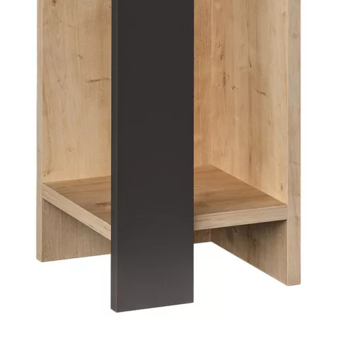 Noptiere Dreapta 60x25x27cm Antracit-Stejar