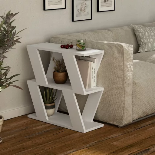 Mese lateral 60x57x22cm, Alb