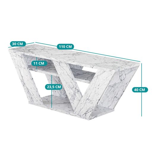 Stand TV din Marmură 110x40x30cm