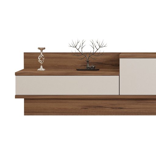 Suport TV 160x35x35cm, Alb-Pin