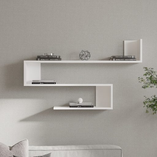 Raft Suspendat 120x71x20cm, Alb