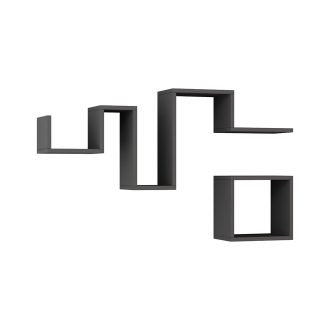 Set de rafturi de perete, 2 piese, antracit