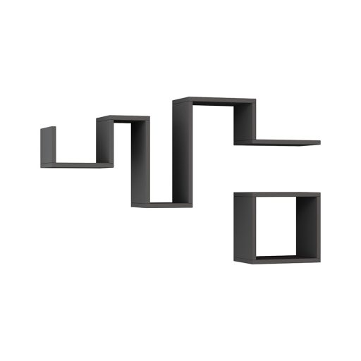 Set de rafturi de perete, 2 piese, antracit