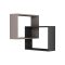 Set de rafturi de perete, 2 piese, mocha deschis-antracit
