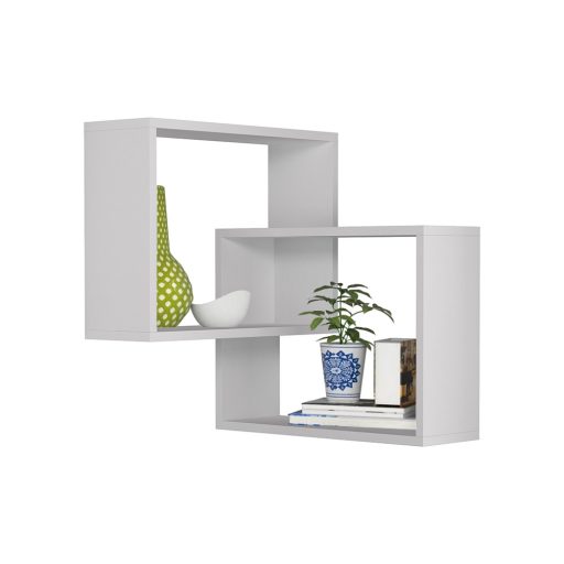 Set de rafturi de perete, 2 piese, alb