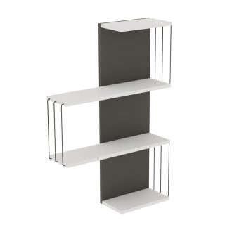 Raft suspendat 96x64x19cm, Alb-Antracit