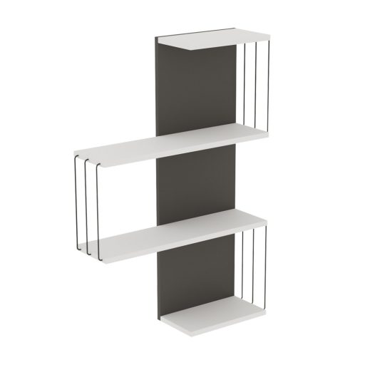 Raft suspendat 96x64x19cm, Alb-Antracit