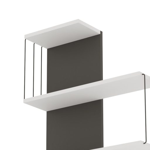 Raft suspendat 96x64x19cm, Alb-Antracit