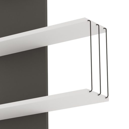 Raft suspendat 96x64x19cm, Alb-Antracit