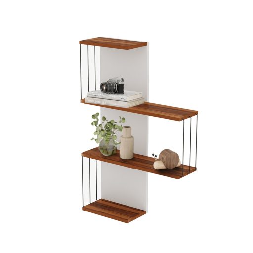 Raft de Perete 96x64x19cm, Pin-Alb