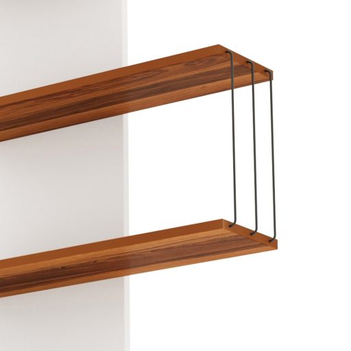 Raft de Perete 96x64x19cm, Pin-Alb