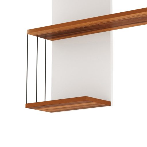 Raft de Perete 96x64x19cm, Pin-Alb