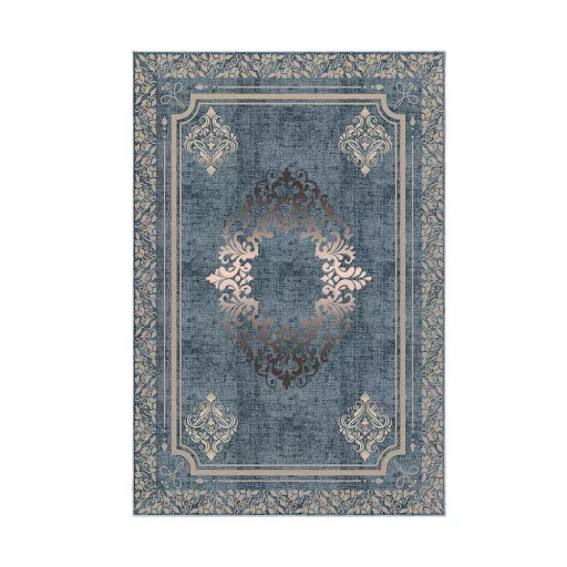 set de covoare pentru baie, 2 piese, albastru