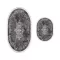 set de covoare de baie din 2 piese, gri