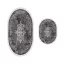 set de covoare de baie din 2 piese, gri