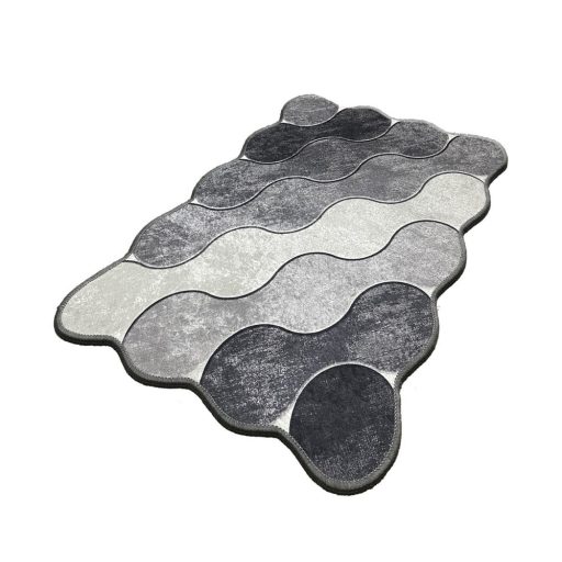 Set de covorașe pentru baie cu model de pietriș, gri