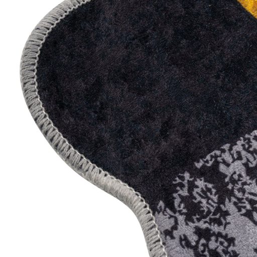 Set de covorașe pentru baie cu model de pietriș, gri-galben