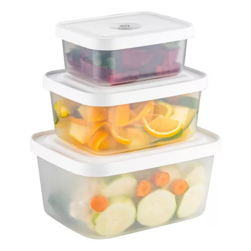 Set de recipiente de stocare vidate cu 6 piese și pompă