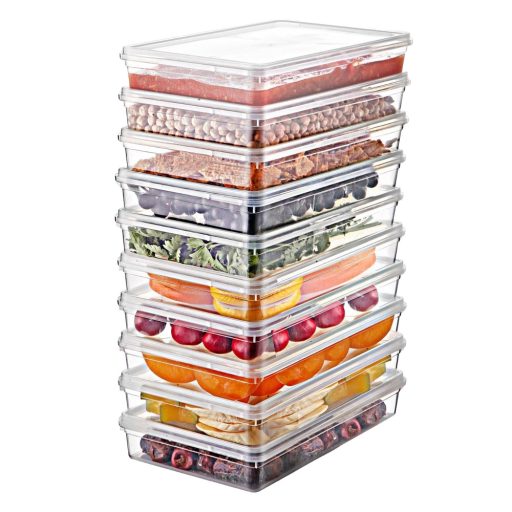 Set de depozitare din plastic, 10 piese