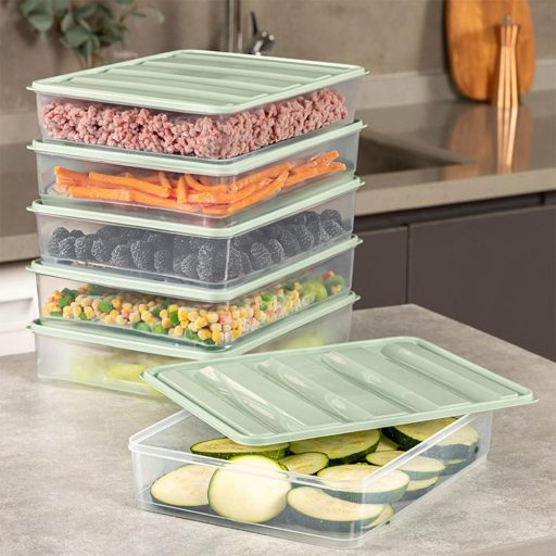 Set de depozitare din plastic cu 7 piese