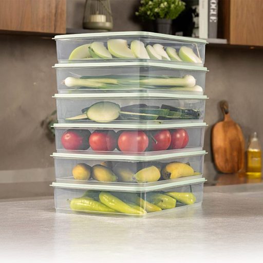 Set de depozitare din plastic cu 7 piese