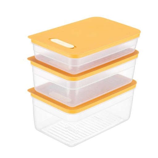 Set de cutii de depozitare alimentară ventilate, 9 piese