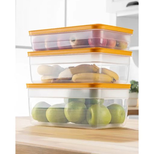 Set de cutii de depozitare alimentară ventilate, 9 piese