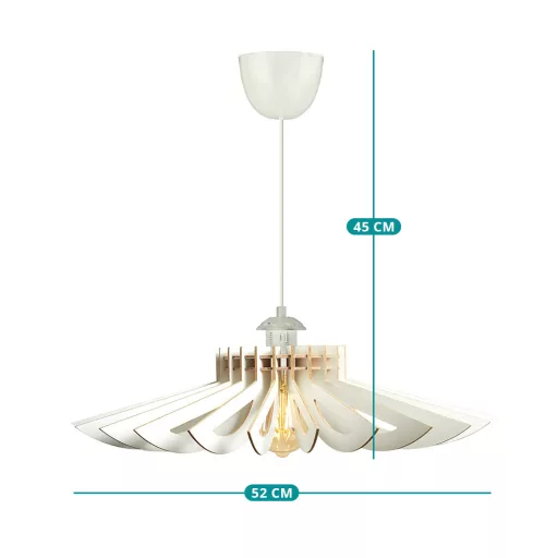 Lampă de Plafon cu Efect de Lemn Elegant