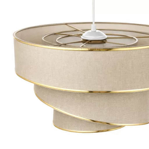 Lampă de Tavan Spiralată, Bej-Silver