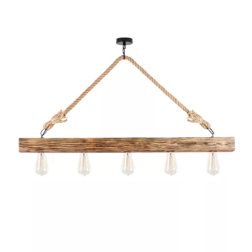 Lampa de tavan din lemn vintage
