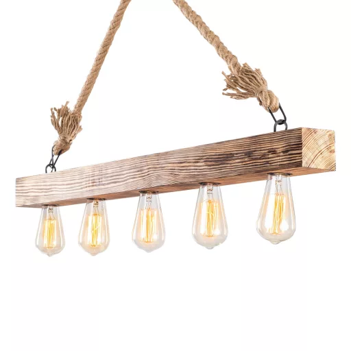 Lampa de tavan din lemn vintage